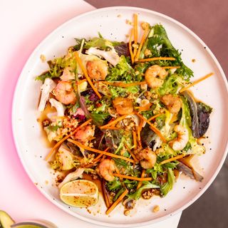 Bowl de langostinos Thai