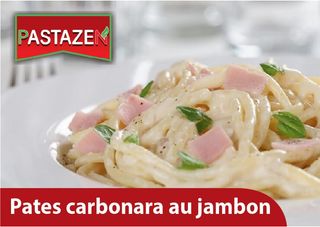 Pâtes Carbonara Au Jambon + Boisson au choix