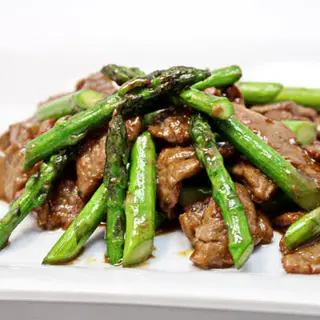 Wok De Ternera Con Espárragos