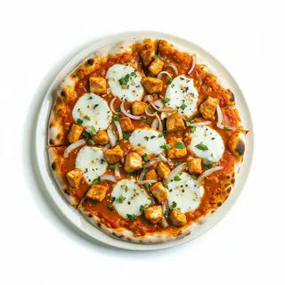Pizza de pollo tikka