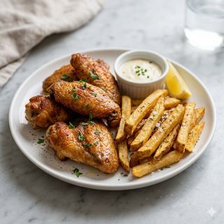 Patatas Con Alitas De Pollo (5 Uds.)