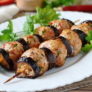 ბადრიჯნის ქაბაბი/Eggplant Shashlik