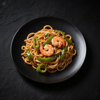 82. Udón con Gamba. Udon With Shrimp