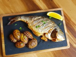 Ципура на скара с бейби картофи