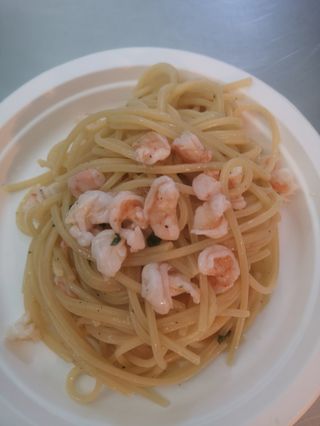 Spaghetto gamberi e limone 