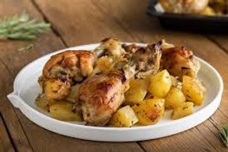 Cosce di pollo con patate