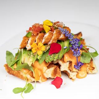 Avocado waffle