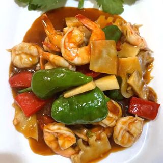 707. Gambas Con Brotes De Bambú