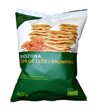 Ekozona bio čips od leće 40 g