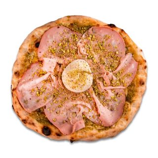 Pizza contemporánea pistacchia