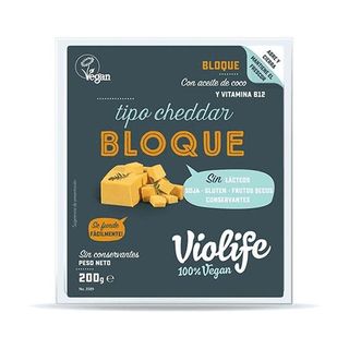 Bloque Vegano Sabor Cheddar Violife 200Gr