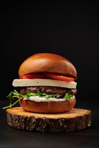 Greek taste with fries and sos burgatore