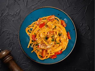 Pasta Mediterraneo – krewetki & bisque (400g)
