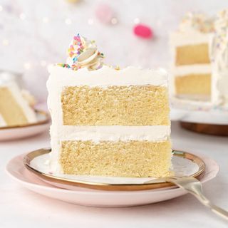 Vanilla Sponge Cake Slice