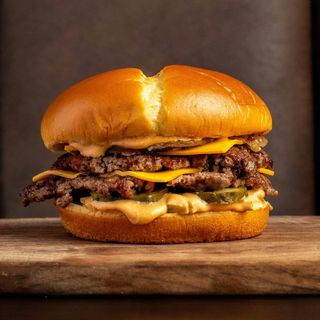 Smokey Smashed 100% Black Angus Burger meniu