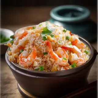 Arroz Frito con Gambas