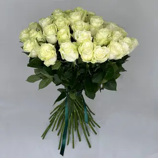 Buchet 55 trandafiri albi