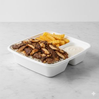 Tarrina De Kebab Con Patatas Grande