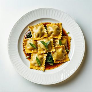Ravioli di taro saltati