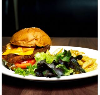 Double Up Burger with Chips