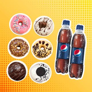6 x Donuts + 2 Pepsi  (500ml) 
