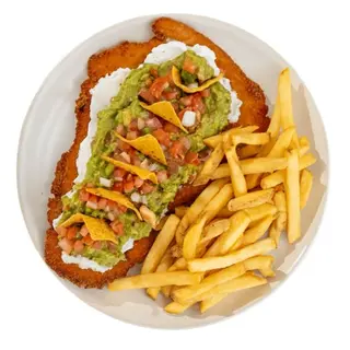 Milanesa de pollo a la mexicana