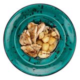 Філе куряче з печерицями за печеною картоплею (170/140г)