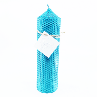 Lumanare ceara naturala H21xD7 cm  Blue
