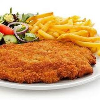 Meniu Snițel de pui+ cartofi prăjiți