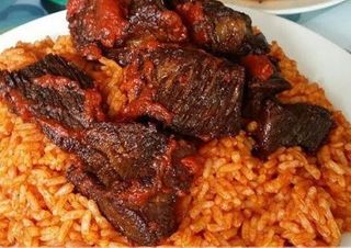 Jollof Rice and beef 