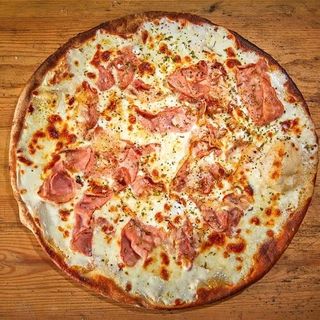 Pizza carbonara sin tomate (Pequeña)