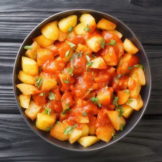tapa de patatas bravas