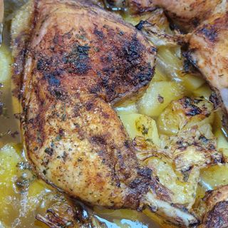 Muslos de pollo al horno 