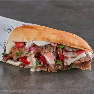 Pita Bœuf Spécial Shawarma + frites 