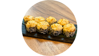 Pieczone w sezamie z łososiem