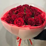 21 trandafiri rosii olandezi 60 cm