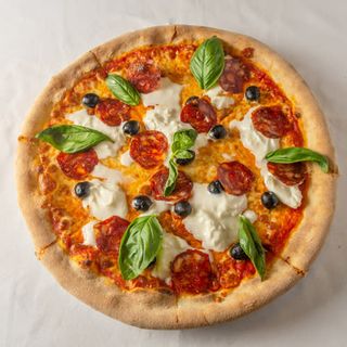Pizza Burrata Y Chorizo Ibérico