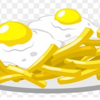 Dos Huevos Con York Y Patatas