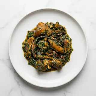 1 Plate of Oha Soup With Swallow and Protein