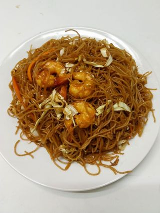 Fideo Chino Frito Con Gambas