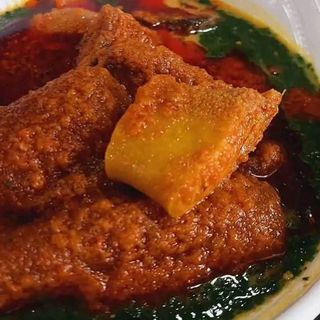 Ewedu mixed with shaki