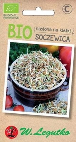 Nasiona na kiełki Soczewica BIO 30 g Legutko