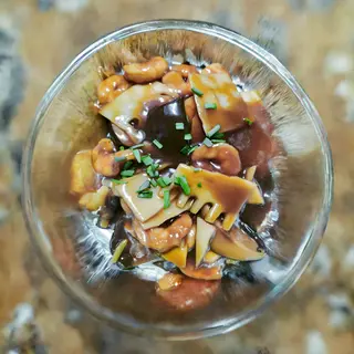 128. Gambas Con Setas Chinas Y Bambú