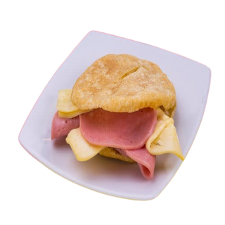 Arepa jamon y queso amarillo