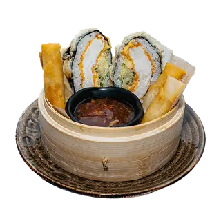 Kids Sushi Burger + 4 szt. spring Rolls moferta dla dzieci