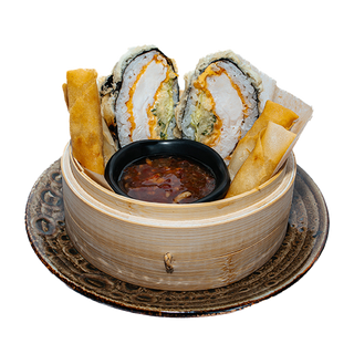 Kids Sushi Burger + 4 szt. spring Rolls moferta dla dzieci