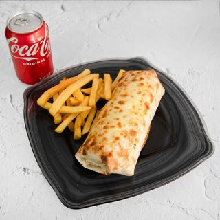 Rollo Gratinado Con Patatas Y Coca-Cola Sabor Original lata 330ml.