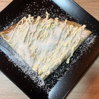 Crepa cu ciocolata alba, nuca de cocos, Baileys