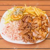 Plato Kebab Con Arroz