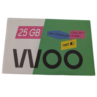 Cartão SIM Woo Internet 40GB Dados + 500 Min por 1 Mês
